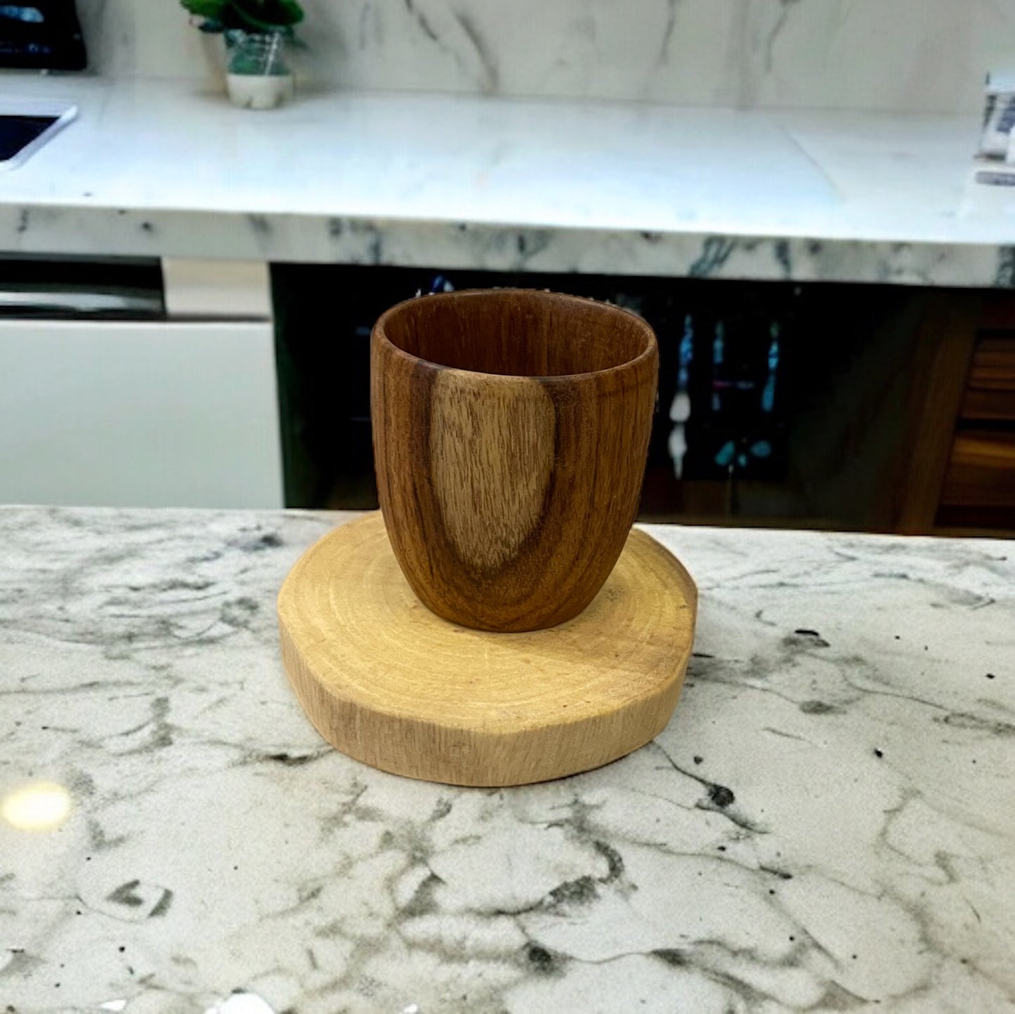 Tree trunk coaster