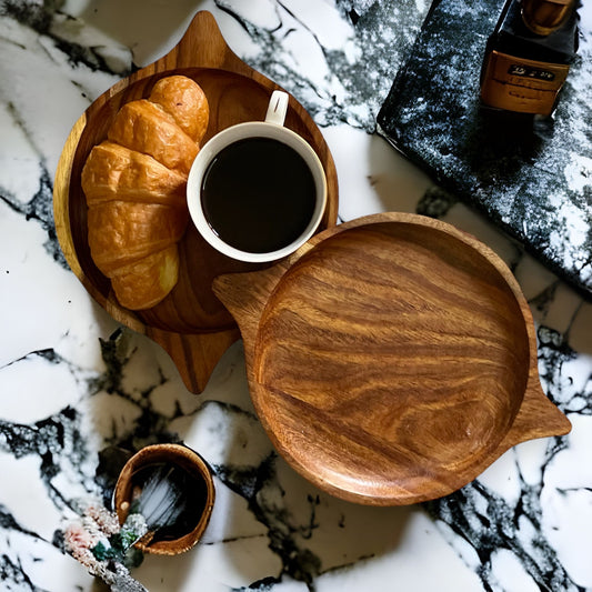 Rounded Plate with Handles